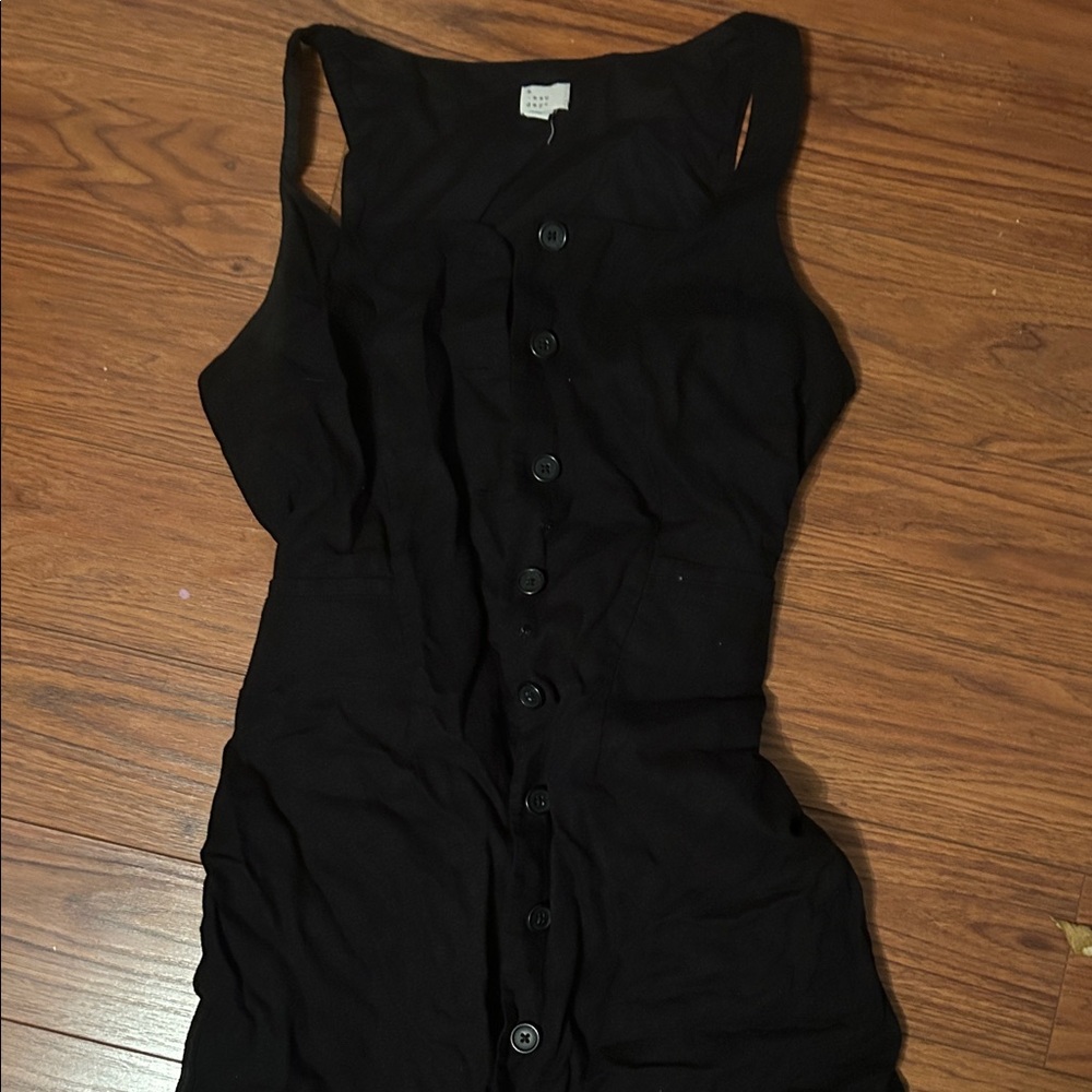 a new day Black Button-Down Dress